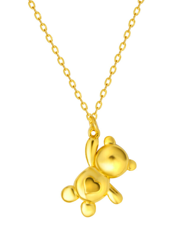 TOMEI Tedi Bear Necklace, Yellow Gold 916