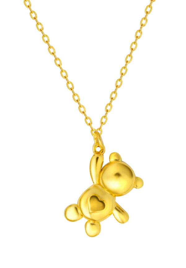 TOMEI Tedi Bear Necklace, Yellow Gold 916