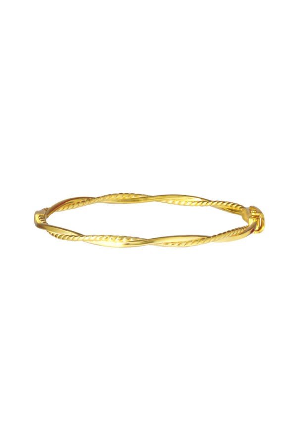 TOMEI Twisted Line Bangle, Yellow Gold 916