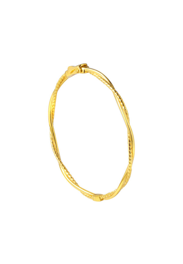 TOMEI Twisted Line Bangle, Yellow Gold 916