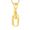 TOMEI Swinging Rectangle Pendant, Yellow Gold 916