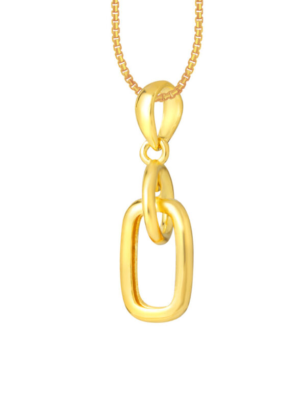 TOMEI Swinging Rectangle Pendant, Yellow Gold 916