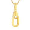 TOMEI Swinging Rectangle Pendant, Yellow Gold 916