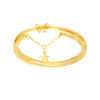 TOMEI Ribbon With Star Bangle, Yellow Gold 999 (5D)