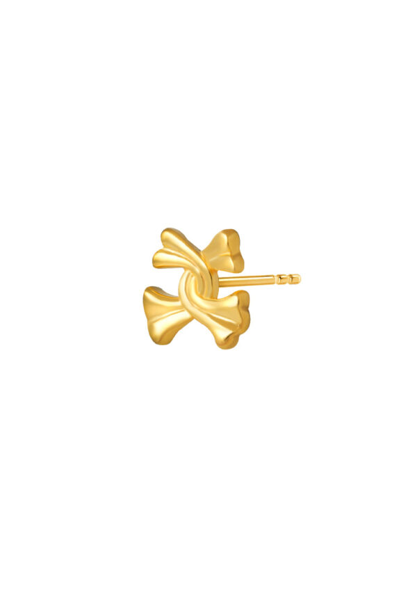 TOMEI Ribbon Earrings, Yellow Gold 916