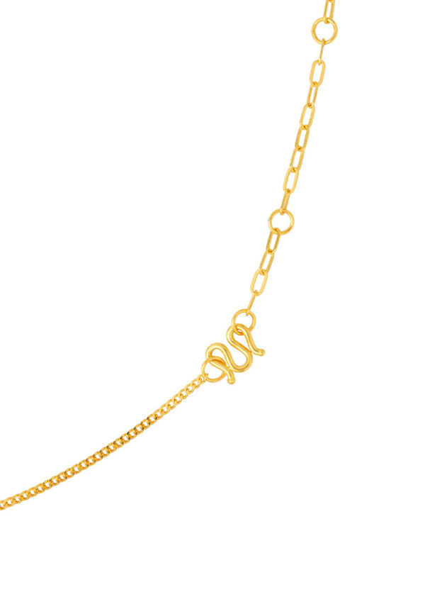 TOMEI X XIFU Wofen-Hearted Necklace, Yellow Gold 999