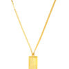 TOMEI Single Diamond Cut Goldbar Necklace, Yellow Gold 999