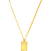 TOMEI Single Diamond Cut Goldbar Necklace, Yellow Gold 999