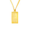 TOMEI Single Diamond Cut Goldbar Necklace, Yellow Gold 999