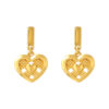 TOMEI X XIFU  Wofen-Hearted Earrings, Yellow Gold 999