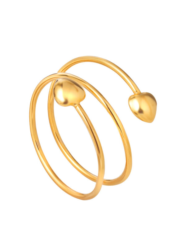 TOMEI [Online Exclusive] Swirling Swirling Little Heart Ring, Yellow Gold 916