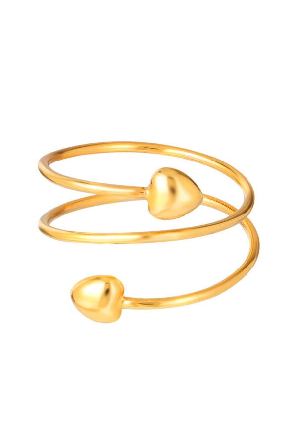 TOMEI [Online Exclusive] Swirling Swirling Little Heart Ring, Yellow Gold 916