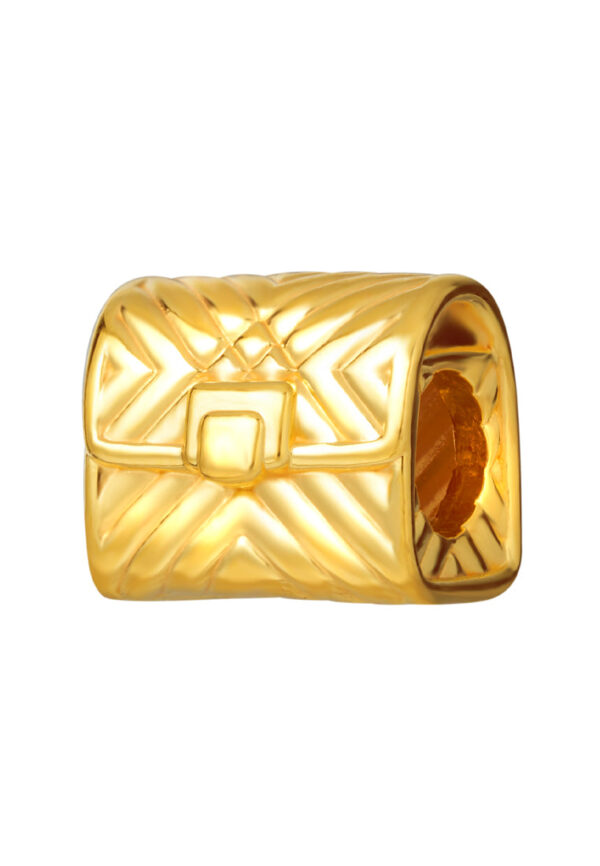 TOMEI [Online Exclusive] Elegant Clutch Bag Charm, Yellow Gold 916