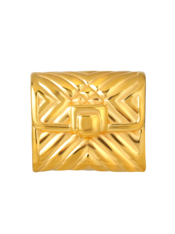 TOMEI [Online Exclusive] Elegant Clutch Bag Charm, Yellow Gold 916