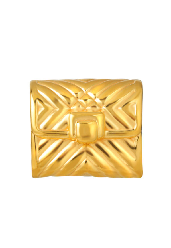 TOMEI [Online Exclusive] Elegant Clutch Bag Charm, Yellow Gold 916