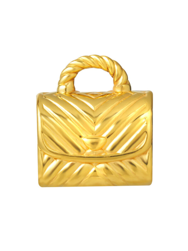 TOMEI [Online Exclusive] Fashion Handbag Charm, Yellow Gold 916
