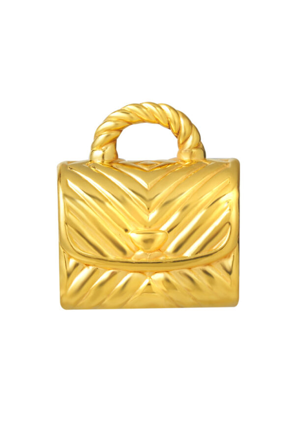 TOMEI [Online Exclusive] Fashion Handbag Charm, Yellow Gold 916