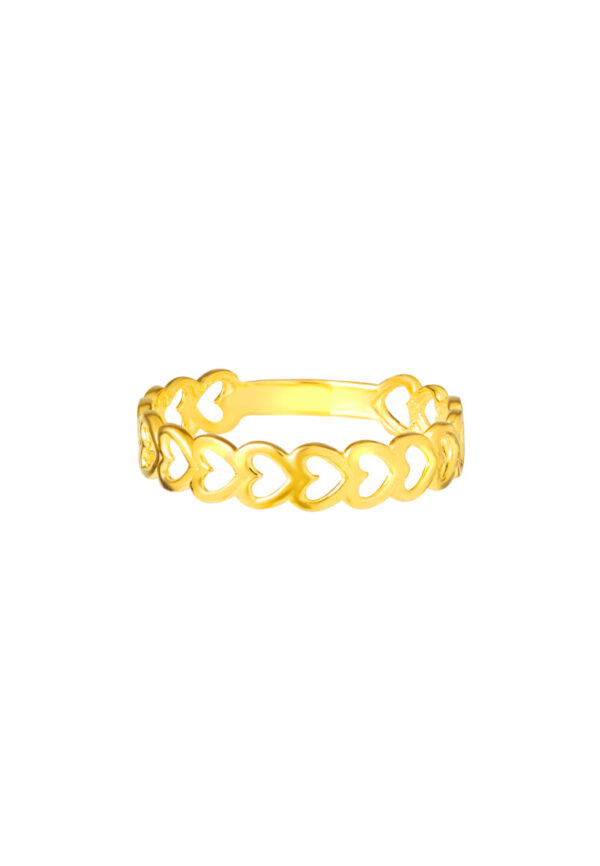 TOMEI [Online Exclusive] Simply Hearts Ring, Yellow Gold 916
