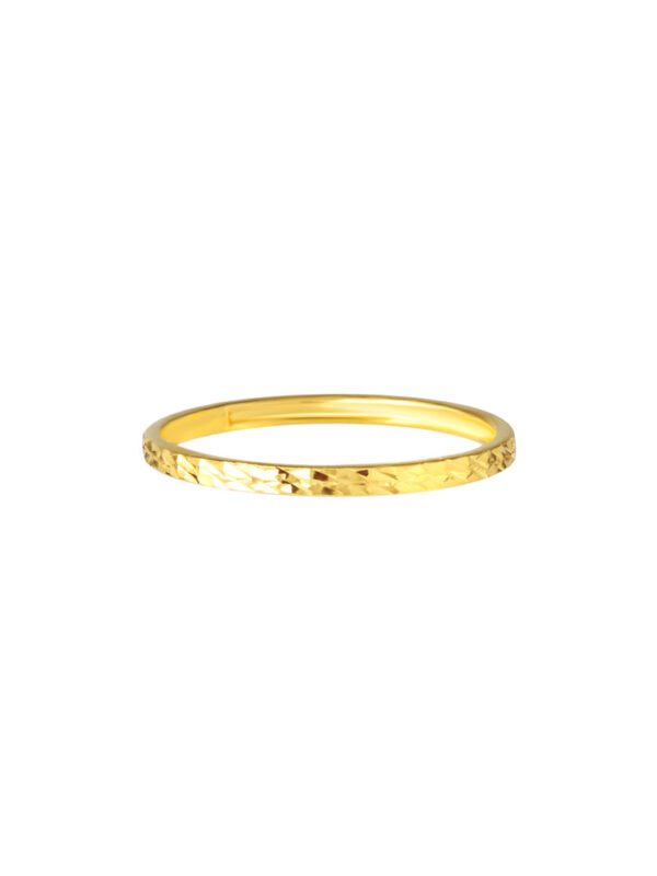 TOMEI [Online Exclusive] Tiny Lasered Ring, Yellow Gold 916