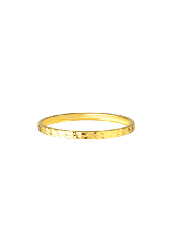 TOMEI [Online Exclusive] Tiny Lasered Ring, Yellow Gold 916