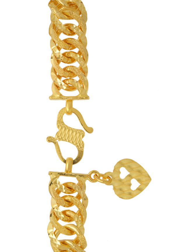 TOMEI WIde Curb Bracelet, Yellow Gold 916