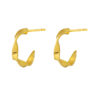 TOMEI Twisted Earrings, Yellow Gold 916