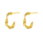 TOMEI Twisted Earrings, Yellow Gold 916