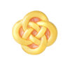 TOMEI [Online Exclusive] Pink Knot Charm, Yellow Gold 999