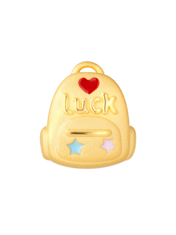 TOMEI [Online Exclusive] Lucky Bagpack Charm, Yellow Gold 999