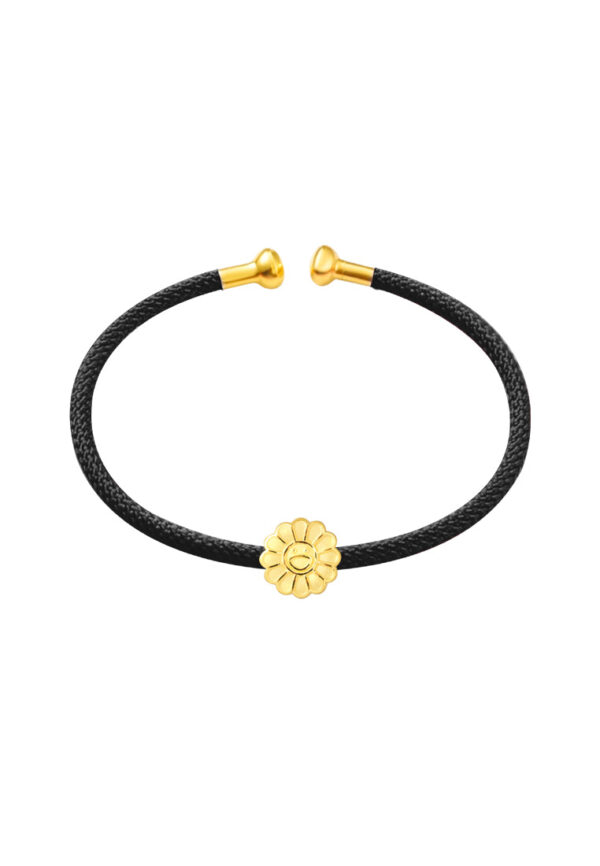 TOMEI [Online Exclusive] Smiley Sunflower Charm, Yellow Gold 999