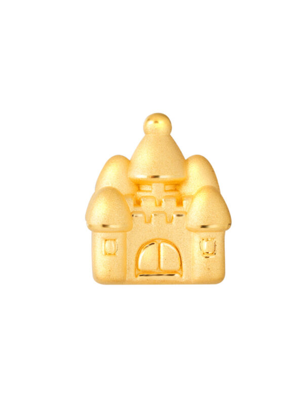TOMEI [Online Exclusive] Magical Fairytale Castle Charm, Yellow Gold 999 (5D)