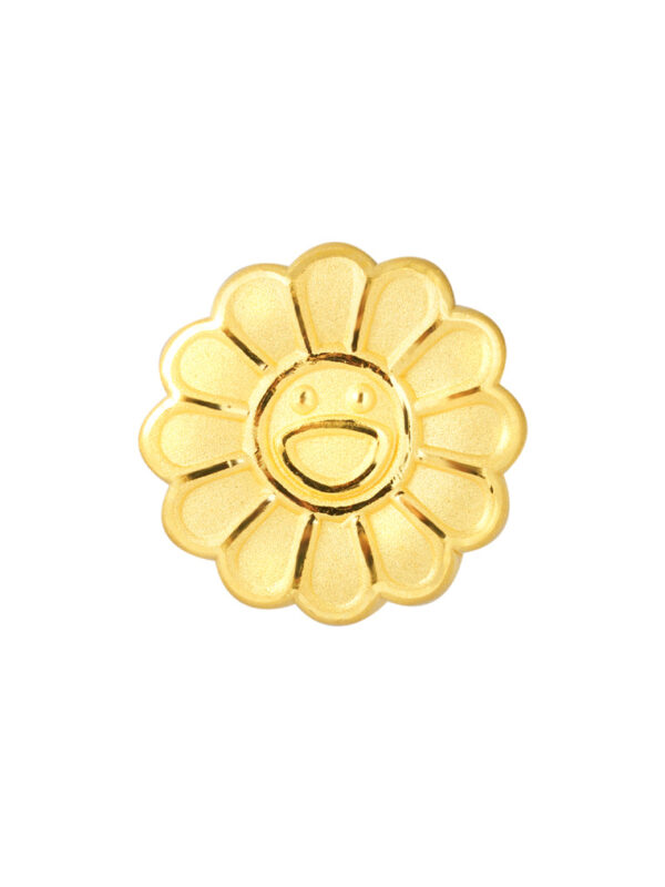 TOMEI [Online Exclusive] Smiley Sunflower Charm, Yellow Gold 999