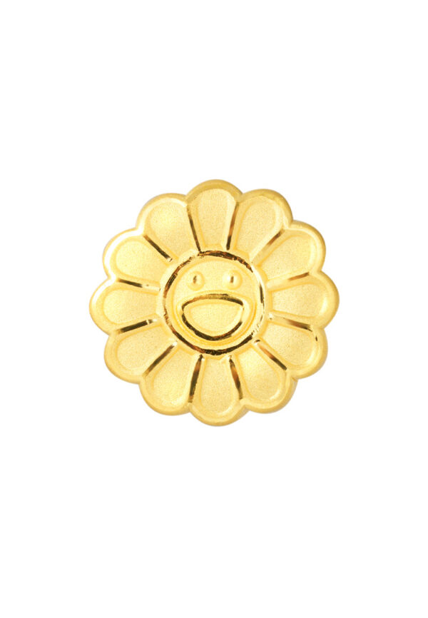 TOMEI [Online Exclusive] Smiley Sunflower Charm, Yellow Gold 999