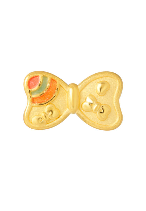 TOMEI [Online Exclusive] Rainbow Ribbon Charm, Yellow Gold 999