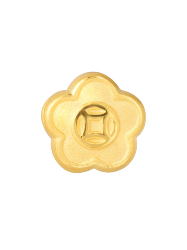 TOMEI [Online Exclusive] Wealthy Flower Charm, Yellow Gold 999