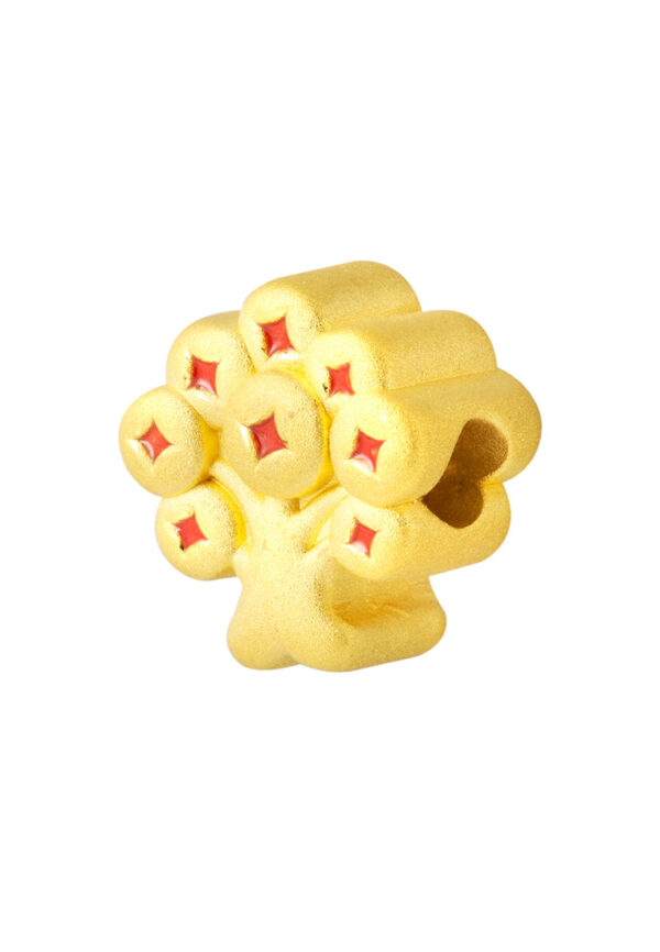 TOMEI [Online Exclusive] Red Fruity Tree Charm, Yellow Gold 999
