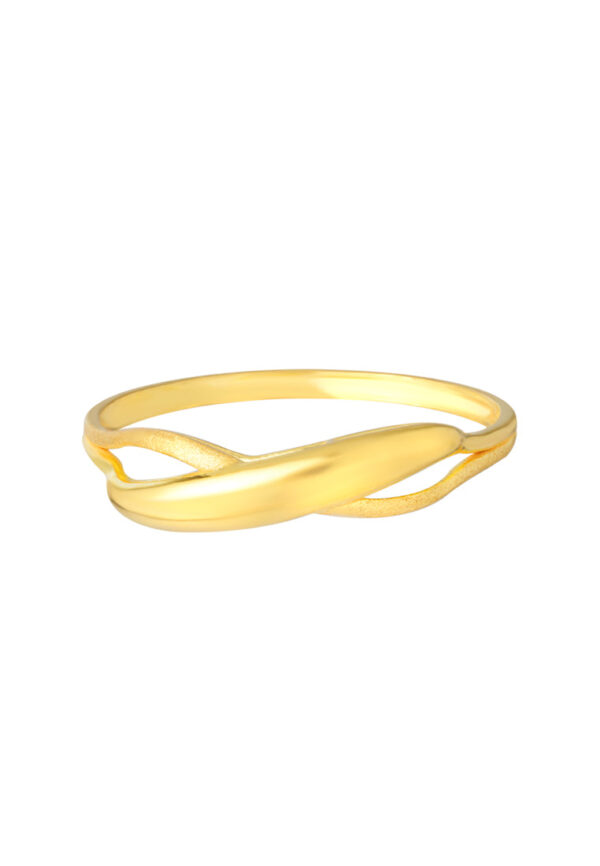TOMEI Wave Inspired Ring, Yellow Gold 916