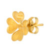 [TOMEI x Prima Gold] Lucky Clover Earrings, Yellow Gold 999