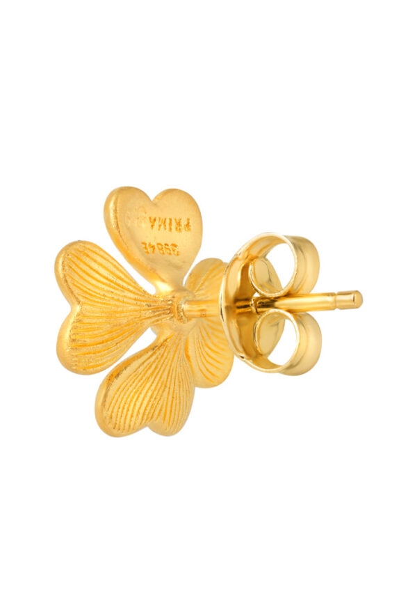 [TOMEI x Prima Gold] Lucky Clover Earrings, Yellow Gold 999
