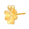 [TOMEI x Prima Gold] Lucky Clover Earrings, Yellow Gold 999