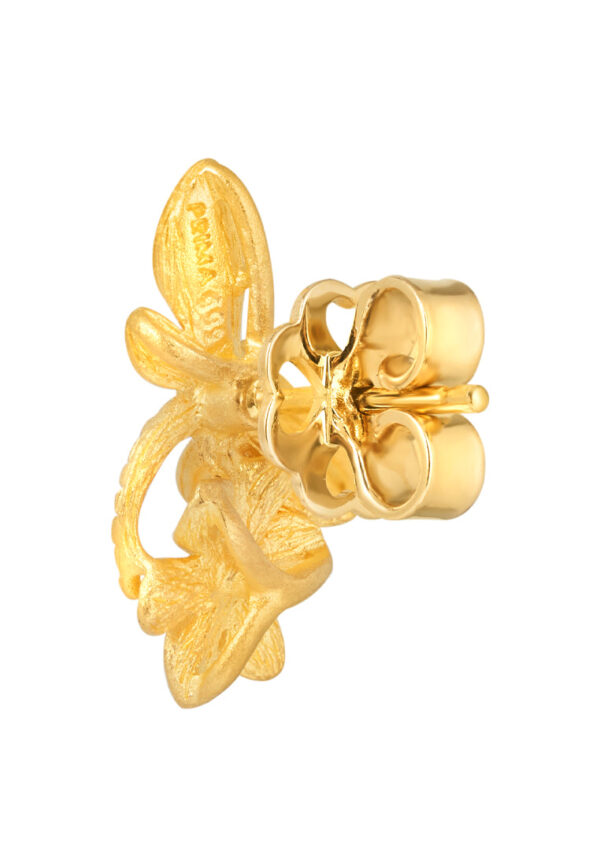 [TOMEI x Prima Gold] Vigorous Vine Earrings, Yellow Gold 999