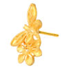 [TOMEI x Prima Gold] Vigorous Vine Earrings, Yellow Gold 999