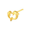 TOMEI Dolphin Love Earrings, Yellow Gold 916