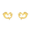 TOMEI Dolphin Love Earrings, Yellow Gold 916