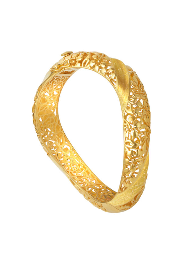 TOMEI Sri Puteri Collection Filigree Bangle, Yellow Gold 916