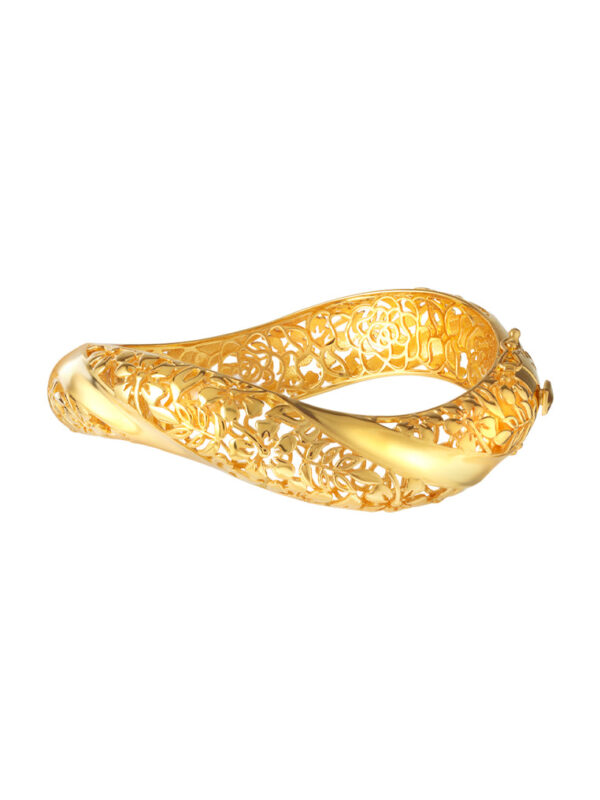 TOMEI Sri Puteri Collection Filigree Bangle, Yellow Gold 916