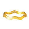 TOMEI Sri Puteri Collection Wavy Bangle, Yellow Gold 916
