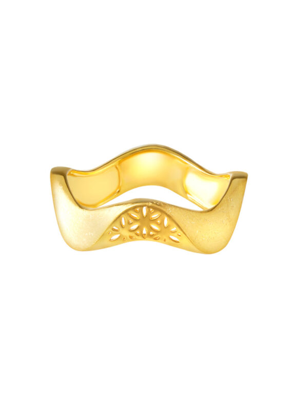 TOMEI Sri Puteri Collection Wavy Ring Yellow Gold 916