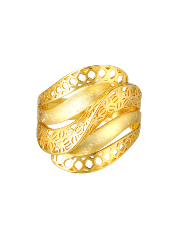 TOMEI Sri Puteri Collection Quintet Layer Ring, Yellow Gold 916