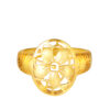 TOMEI Sri Puteri Collection Hibiscus Ring, Yellow Gold 916